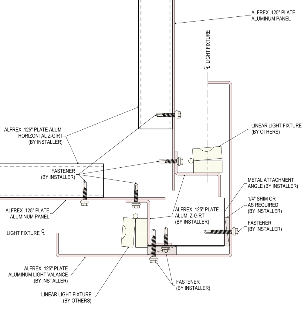 4_The Works_LIGHT VALANCE - VERTICAL OUTSIDE CORNER PLAN DETAIL
